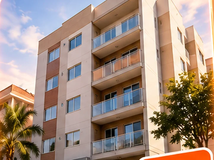Fachada de edifício residencial com varandas.